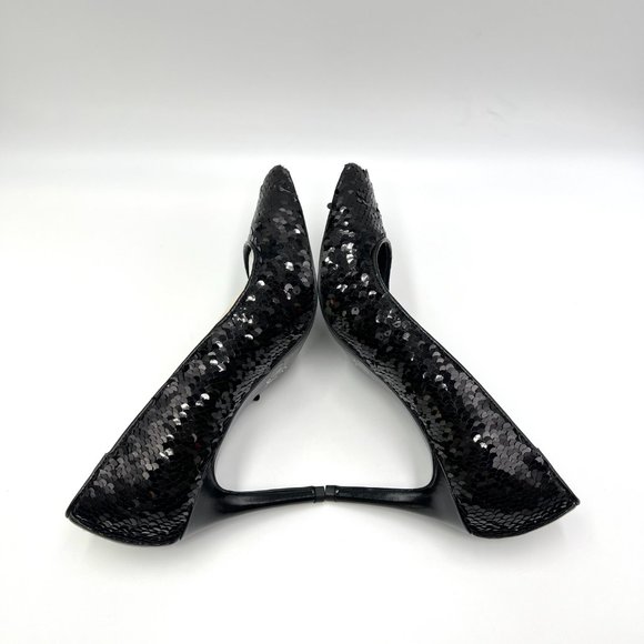 Chinese Laundry Size 6.5 Black Sequin Point Toe Stiletto Heel Dress Pumps Shoes - Picture 9 of 16